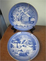 Currier & Ives Blue Plate