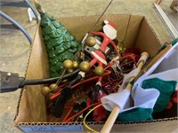 Box with Christmas decorations