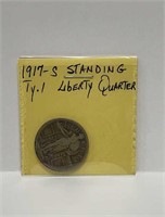 1917-S Type 1 Quarter