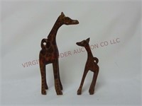 Vintage Wooden Giraffe Pendants ~ 3" & 4"