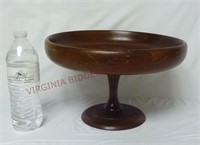 Vintage Wood Pedestal Stand ~ 12" Rim