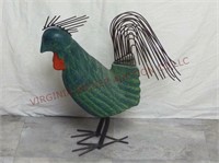 Decorative Metal & Plaster Rooster ~ 17" tall
