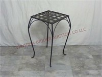 Lattice Top Metal Side Table / Plant Stand