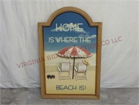 Home is Where the Beach Is Wall Sign
