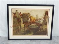 Town & Bridge Afle Tarrelbourn Framed Print