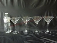 JG Durand French Crystal Martini Glasses ~ 4