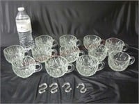 Vintage Glass Punch Cups ~ 12
