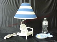 Beach Chair Lamp & Fish Shaped Dish