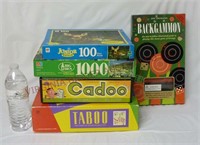 Puzzles, Cadoo, Taboo & Backgammon Games