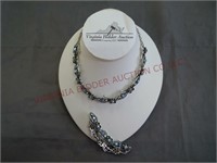 Costume Jewelry ~ Rhinestone Necklace & Bracelet