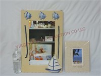 Wall Hanging Beach Mirror & Lucky Enough Picture