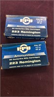 PPU 2 Boxes 40 Rounds of 223 Ammunition