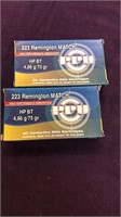 PPU 2 Boxes of 223 Ammunition 40 Rounds