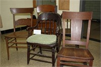 5 Wood Chairs