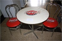 Coca-Cola Table and 2 Chairs