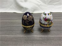 Collectible porcelain egg boxes