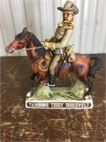 Teddy Roosevelt imported tequila decanter