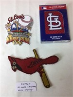 Vintage St. Louis Cardinals wool patch,magnet and