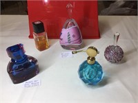 Murano Art glass perfume bottle and other glass