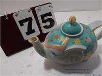 Hand Painted Elephant Tea Pot