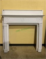Antique fireplace mantle - painted white with