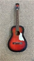 Vintage red & black acoustic guitar, FG3 model,