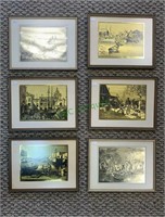 6 Lionel Barrymore gold foil prints, six