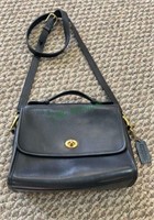 Marked coach black leather bag purse, all genuine