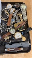 15 wristwatches with one small old timer pocket