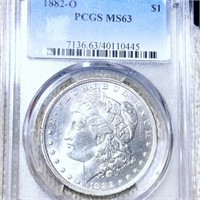 1882-O Morgan Silver Dollar PCGS - MS63