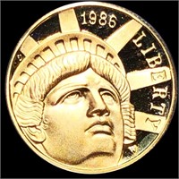 1986 $5 Liberty 1/4th Oz Gold Coin GEM PROOF