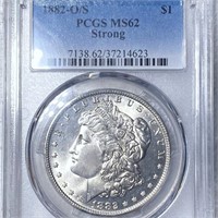 1882-O/S Morgan Silver Dollar PCGS - MS62 STRONG