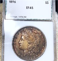 1896 Morgan Silver Dollar PCI - EF45