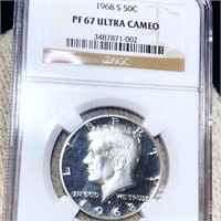 1968-S Kennedy Half Dollar NGC - PF 67 ULTRA CAMEO