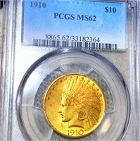 1910 $10 Gold Eagle PCGS - MS62