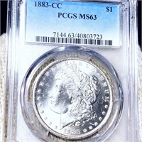 1883-CC Morgan Silver Dollar PCGS - MS63