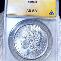 1896 Morgan Silver Dollar ANACS - AU58