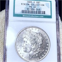 1883-O Morgan Silver Dollar NGC - MS62 BINION