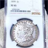 1899 Morgan Silver Dollar NGC - XF45