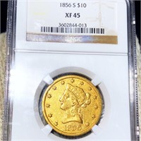 1856-S $10 Gold Eagle NGC - XF45