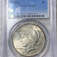1926-S Silver Peace Dollar PCGS - MS62