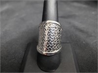.925 Sterling Silver Wide Braided Band