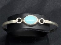 .925 Sterling Silver Turquoise Bracelet