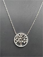 .925 Sterling Silver Tree Necklace