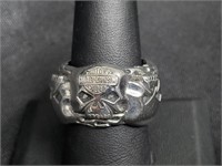Stainless Steel Harley Davidson Skull Ring
