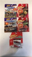 5 Johnny Lightning -1/64 scale cars- MINT