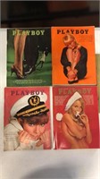 5 vintage Playboy Magazines in beautiful