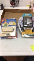 Coby tape player headset and Lowe’s bank