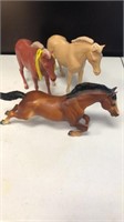 Two small Johnny West ponies, and a  Breyer