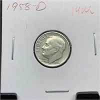 1958-D ROOSEVELT SILVER DIME